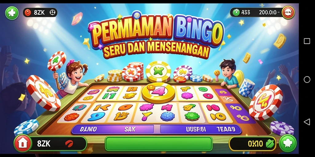 Tampilan gameplay seru dalam aplikasi Bingo 8ZK.