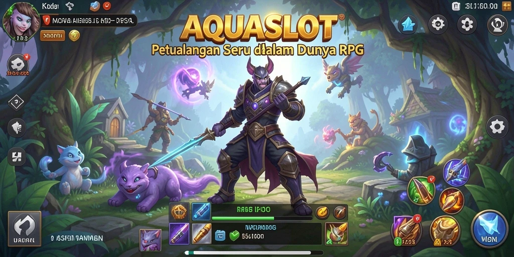 Tampilan gameplay AQUASLOT yang menarik dan penuh warna.
