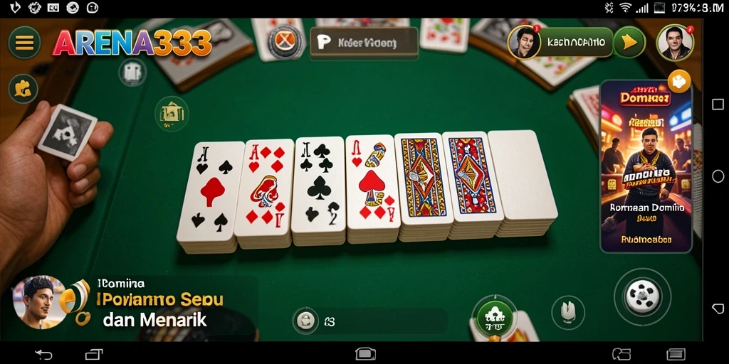 Tampilan gameplay <strong>ARENA333</strong> yang menarik dengan pengalaman domino yang mendebarkan.