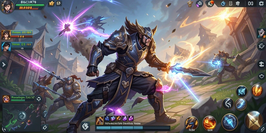 Screenshot dari pertempuran seru dalam BIGCOR78