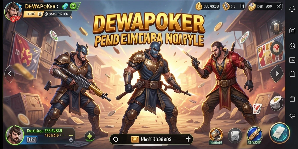 Tangkapan layar utama DEWAPOKER menampilkan aksi pertempuran yang seru dalam Battle Royale.