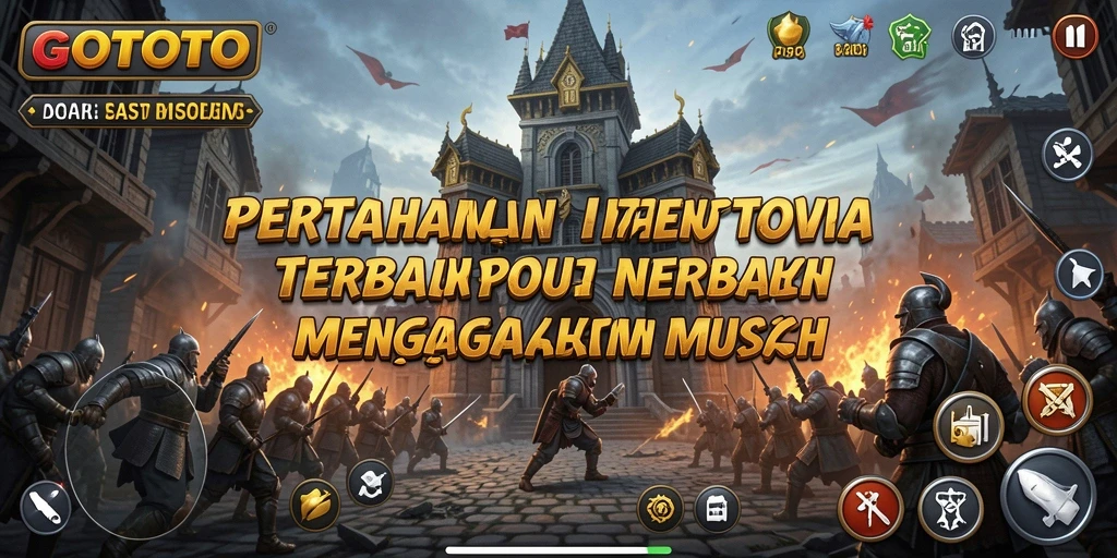 Tampilan gameplay seru dalam Tower Defense GOTOTO.
