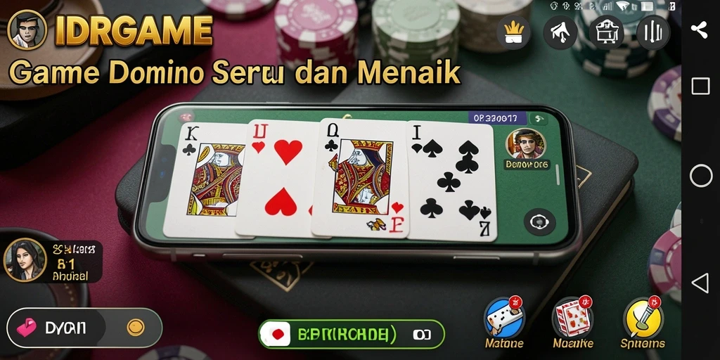 Tampilan gameplay seru IDRGAME yang menampilkan aksi domino.