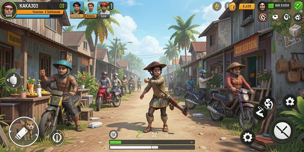 Tampilan gameplay menarik KAKA303 dengan interaksi karakter.
