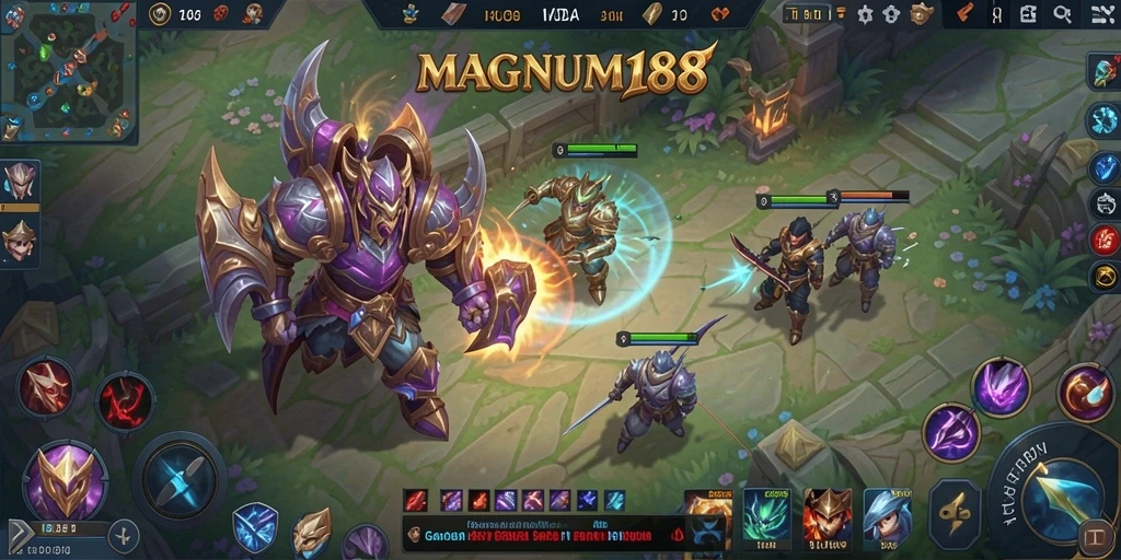 Tangkapan layar dari gameplay MAGNUM188 yang intens dan mendebarkan.
