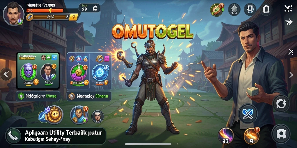 Tampilan antarmuka pengguna OMUTOGEL yang sederhana dan fungsional.