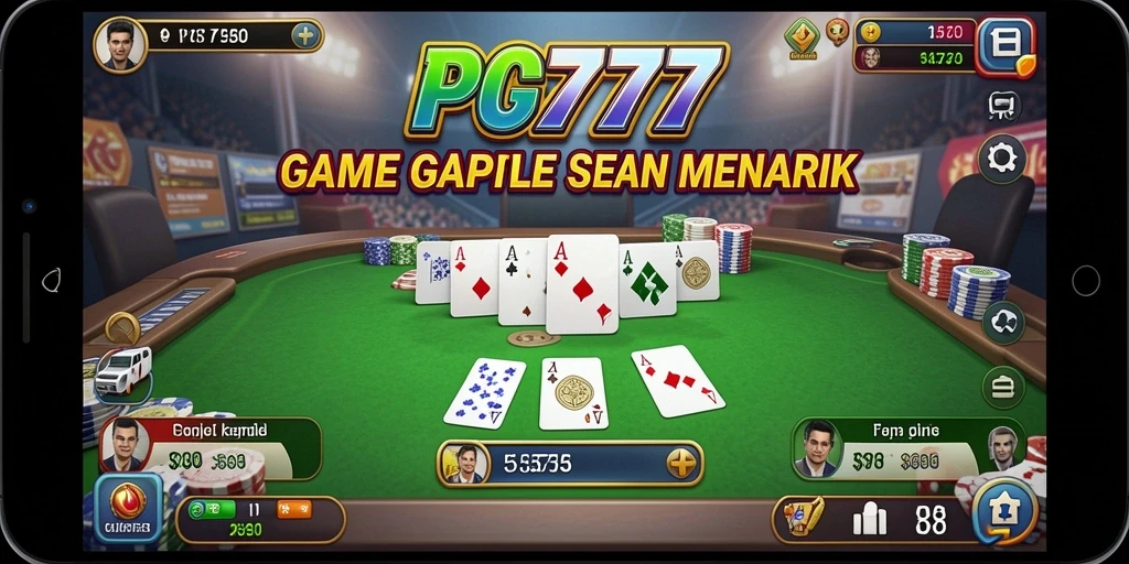 Tampilan gameplay seru saat bermain Gaple di PC777.