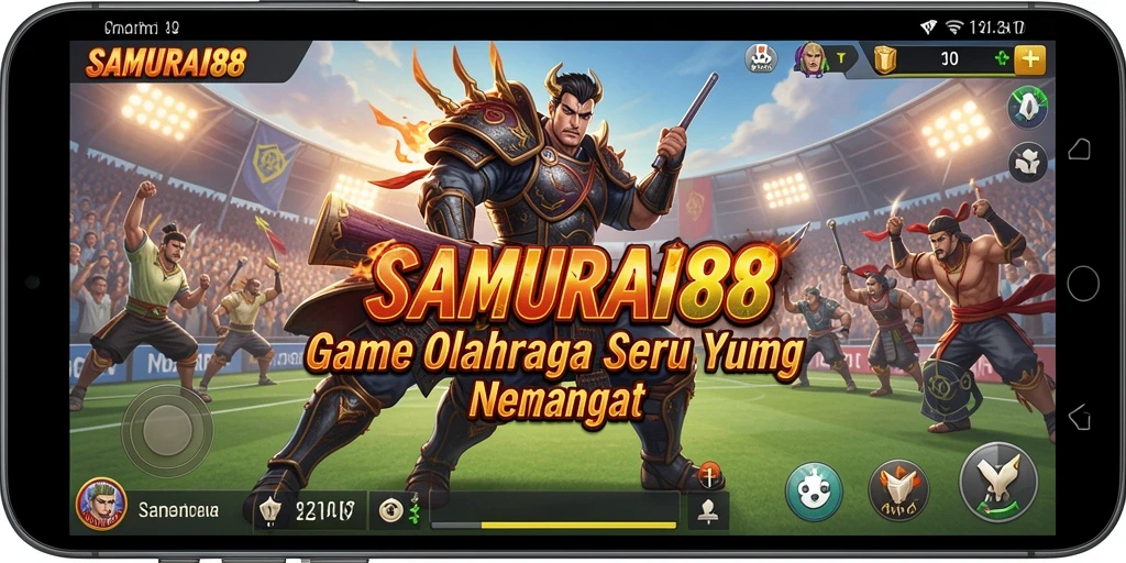 Screenshot gameplay <strong>SAMURAI88</strong> dengan aksi olahraga yang mendebarkan.