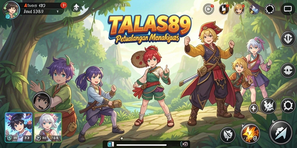 Screenshot menampilkan pertarungan seru di dunia Anime TALAS89.
