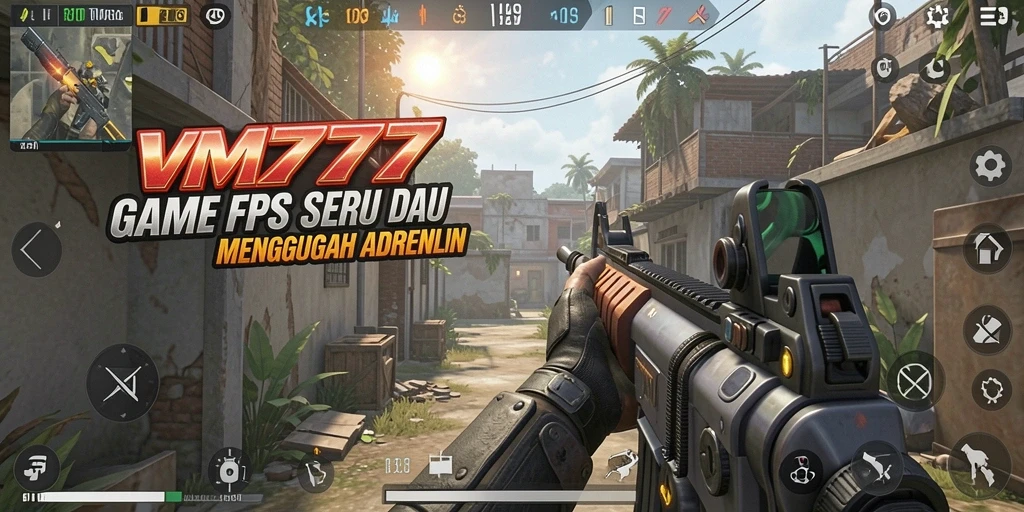 Tangkapan layar VM777 menampilkan aksi menembak yang intens dalam gameplay FPS.