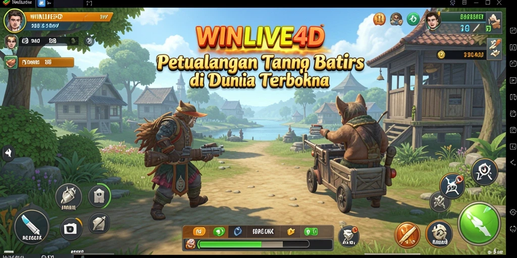 Gameplay <strong>WINLIVE4D</strong> di dunia terbuka yang menarik dan penuh petualangan.