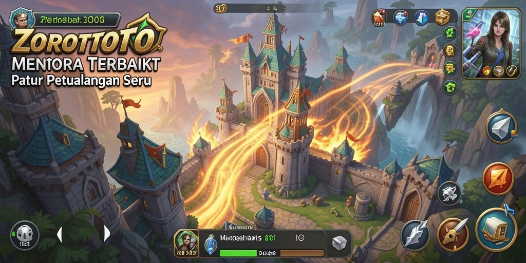 Tangkapan layar ZOROTOTO menampilkan aksi seru dalam game Tower Defense.